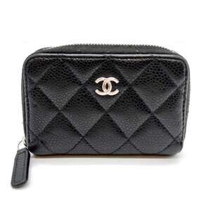 CHANEL Black Caviar Leather Wallet